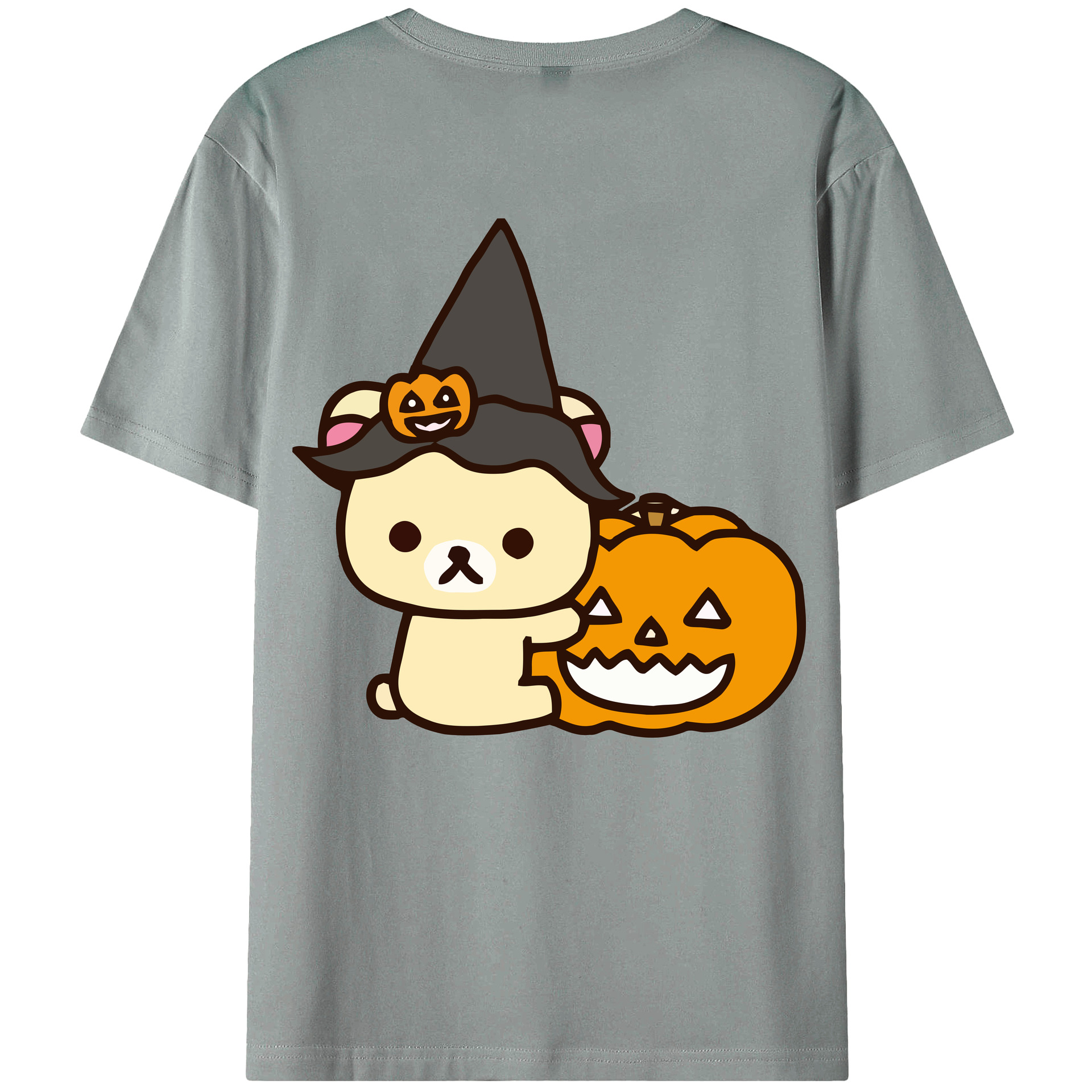 （画像用） リラックマ リラックマ キイロイトリ Rilakkuma Korilakkuma Kiiroitori 綿100％ メンズ半袖Tシャツ（バックプリント） 通気性